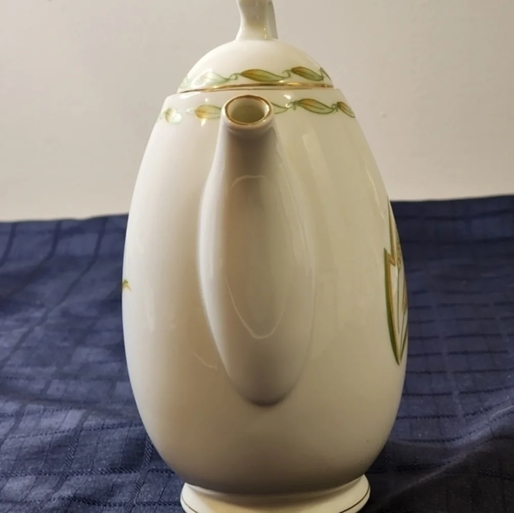 Vintage Ohata China Made In Occupied‎ Japan Wheat Stems Teapot With Lid